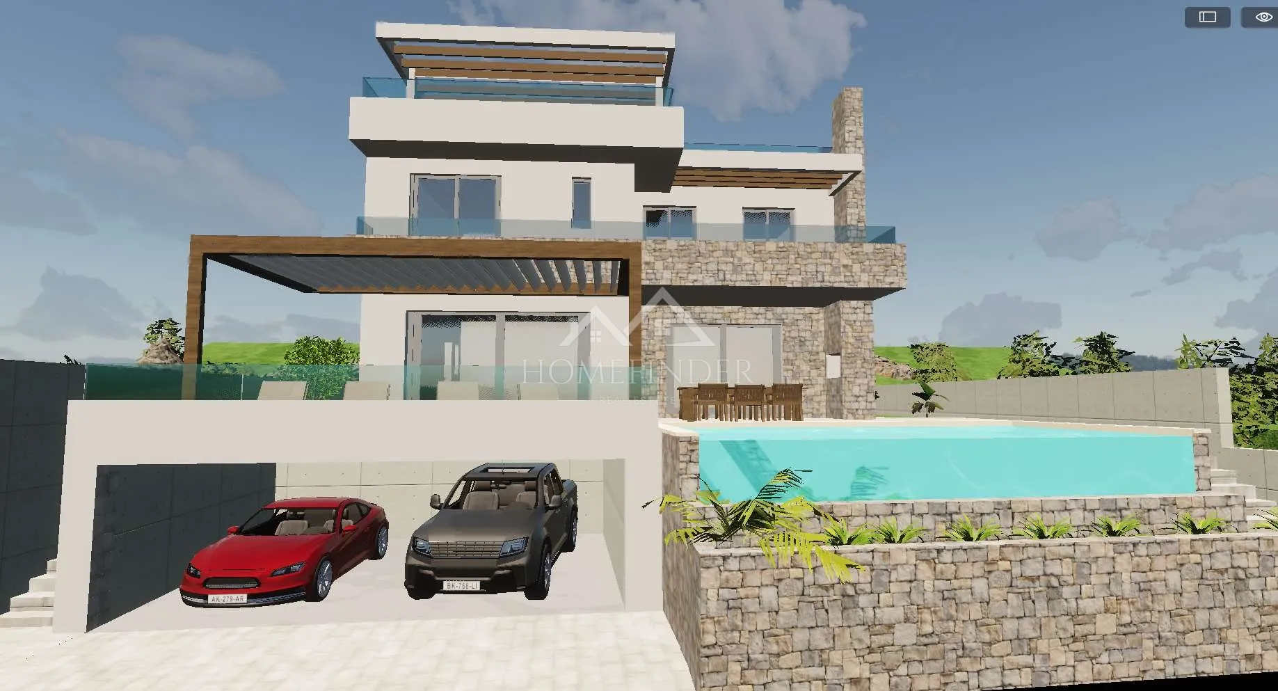 villa u izgradnji, marina, trogir - slika 3