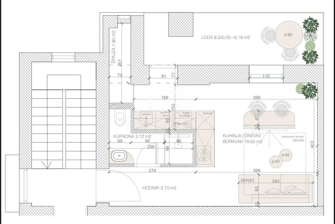 Stan Trešnjevka - 33,75m² - Terasa + VPM - Zagreb