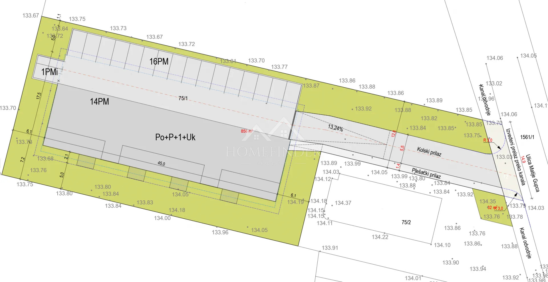 građevinsko zemljište 2.169 m2 + projekt višestambena zgrada ( 15 stanova) - slika 5