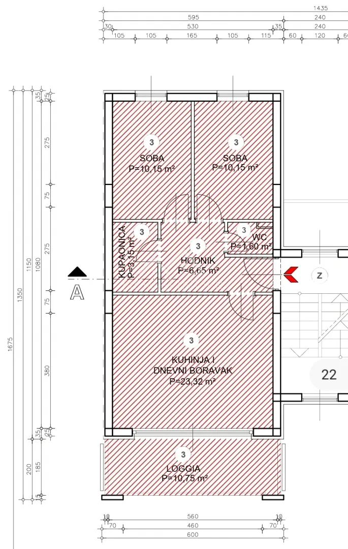 stan s predivnim pogledom 68m², buje - slika 11