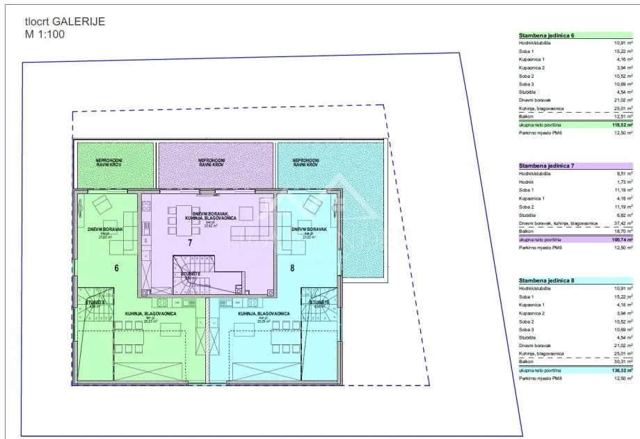 luksuzan penthouse 136m², 180m od plaže, povljana, novogradnja - slika 10