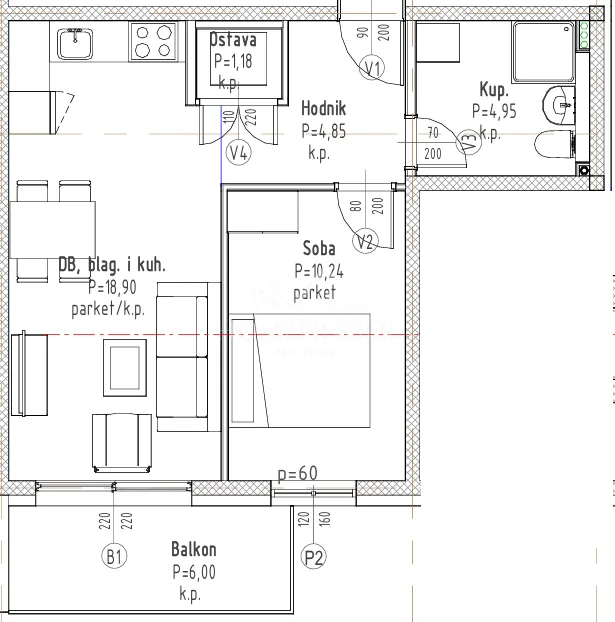 moderan i funkcionalan stan u novogradnji, (2s-36), 43,03 m2, vpm, velika gorica - slika 2