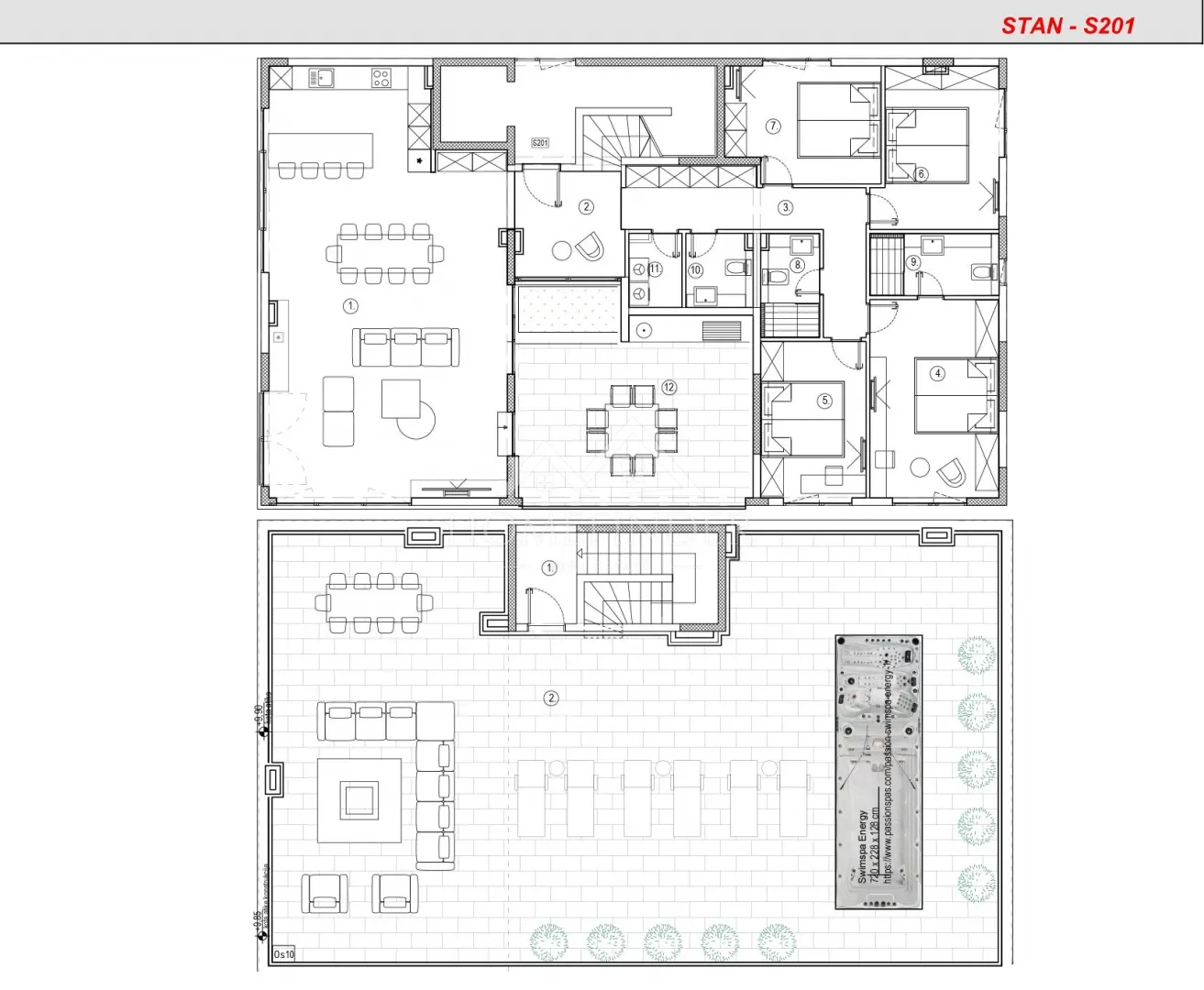 novogradnja (5s): sukošan (zadar), 250m2 - slika 30