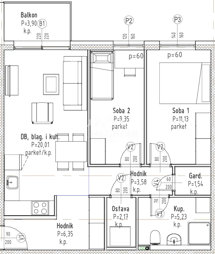 (s 16) moderna novogradnja, 3s, 61,37 m2, velika gorica - slika 3