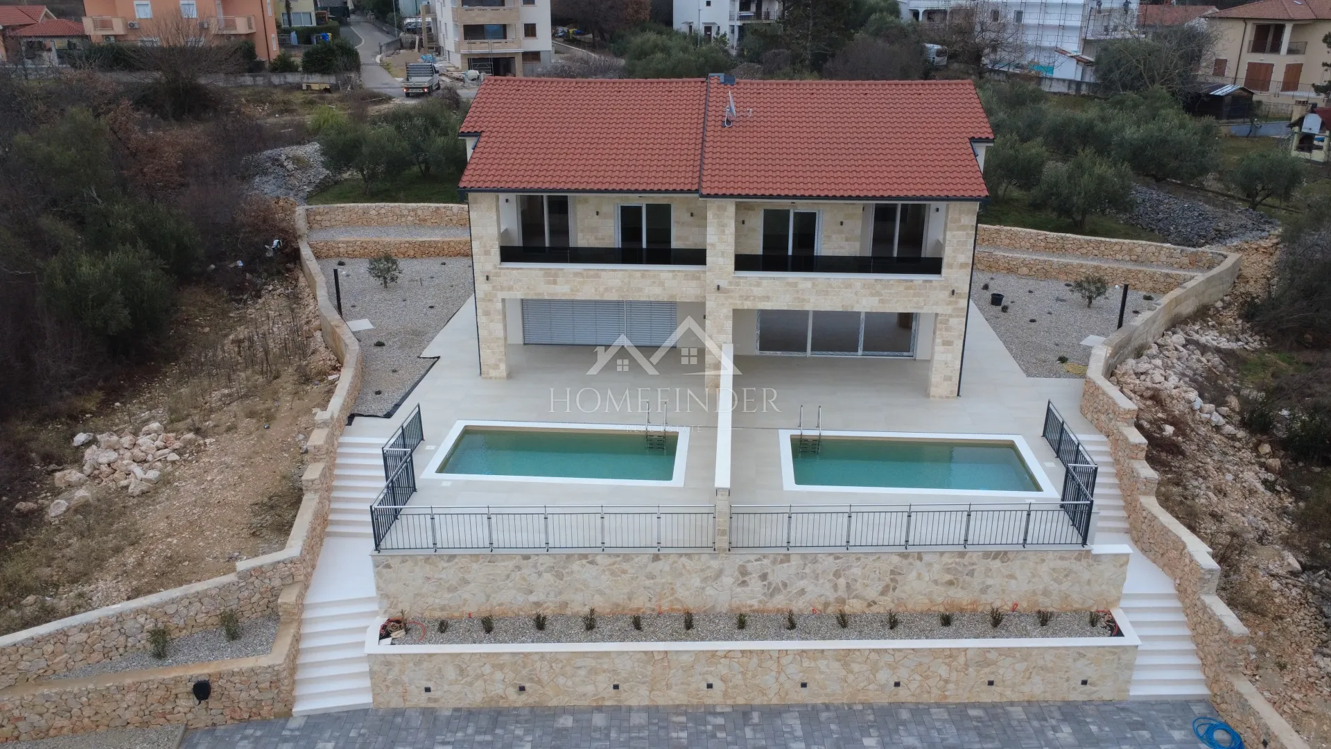luksuzna dvojna kuća s bazenom i pogledom na more, malinska 152m2 - slika 3