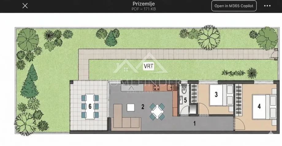 moderan stan u novogradnji s vrtom i pogledom na more, 70.75 m2, 1vpm, mandre - slika 5