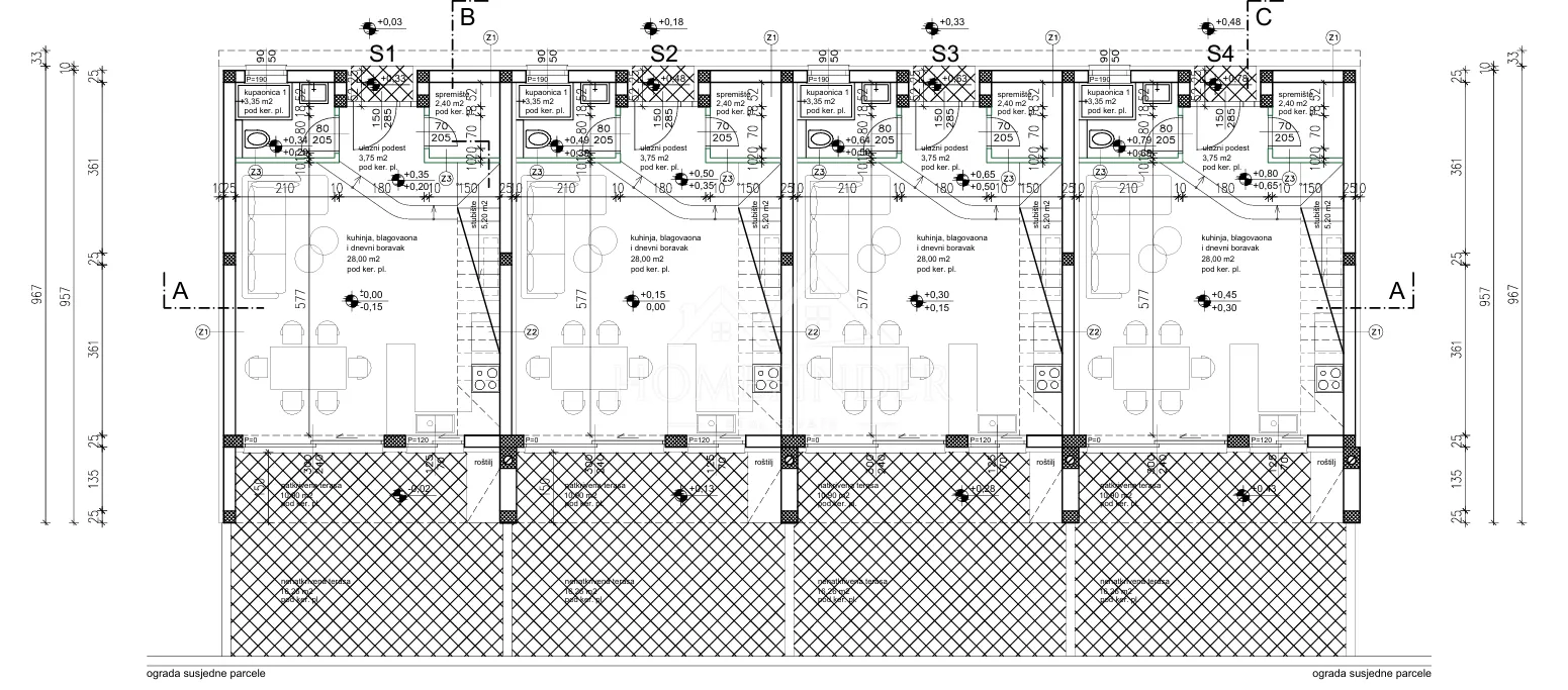 luksuzna kuća u nizu s bazenom, 100m2, vodice, novogradnja, s2 - slika 20