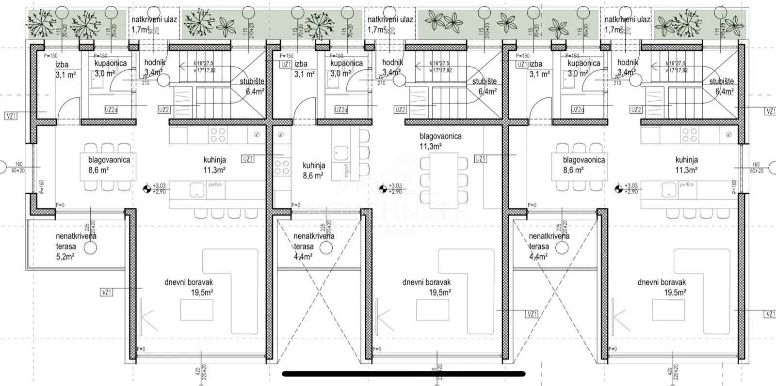 kuća u nizu s pogledom, 133m2, stupnički obrež, novogradnja - slika 42