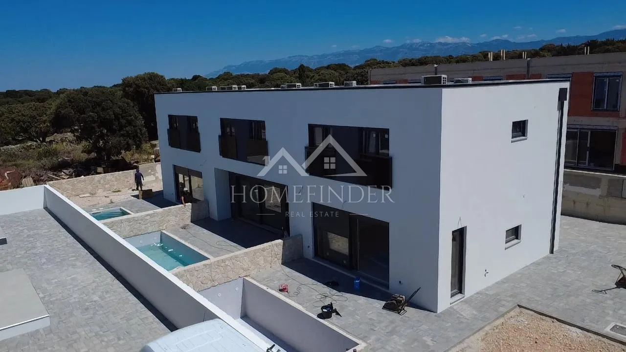 stan s privatnim bazenom, dvoetažni, 110m2, mandre, novogradnja - slika 9