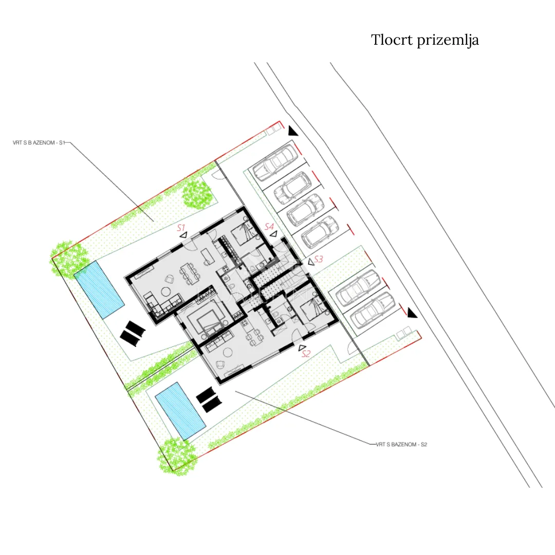 luksuzni stan s bazenom, vrtom i pogledom na more, 99m2, 4s, mandre, novogradnja - slika 12