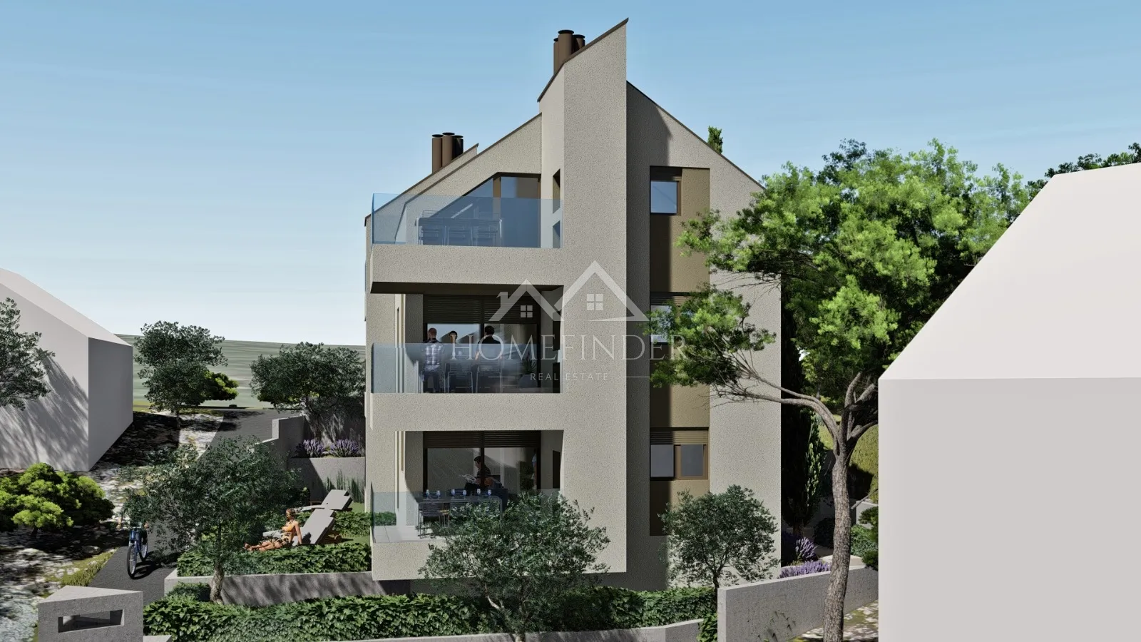 Luksuzni stan 50 m od mora – 96 m² s 2 terase, Milna, otok Brač