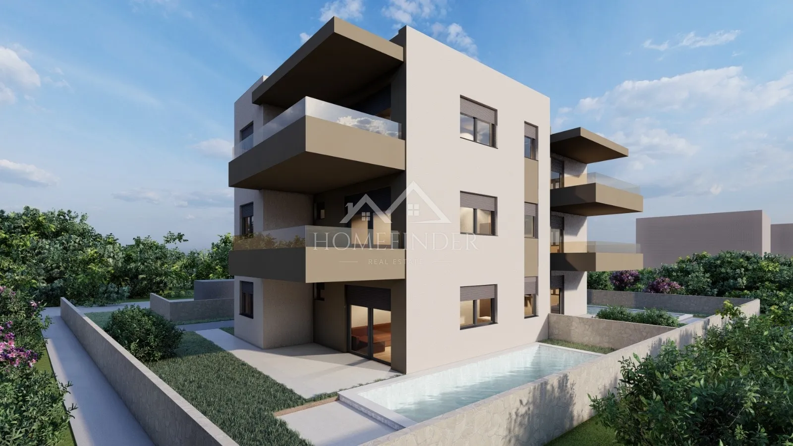Trosoban apartman A3, 63 m², 200 m od plaže, Novalja, NOVOGRADNJA