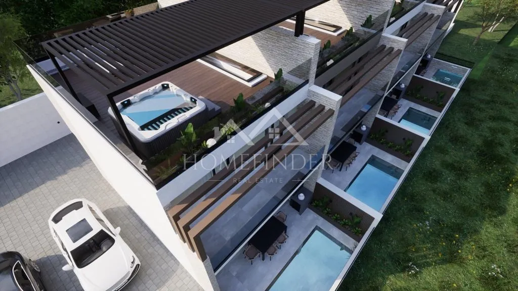 luksuzna kuća u nizu s bazenom, 100m2, vodice, novogradnja, s1 - slika 3