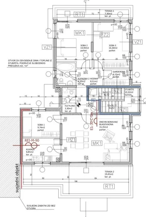 moderna novogradnja vrapče,118m2, (4s) penthouse, 2 vpm, - slika 24