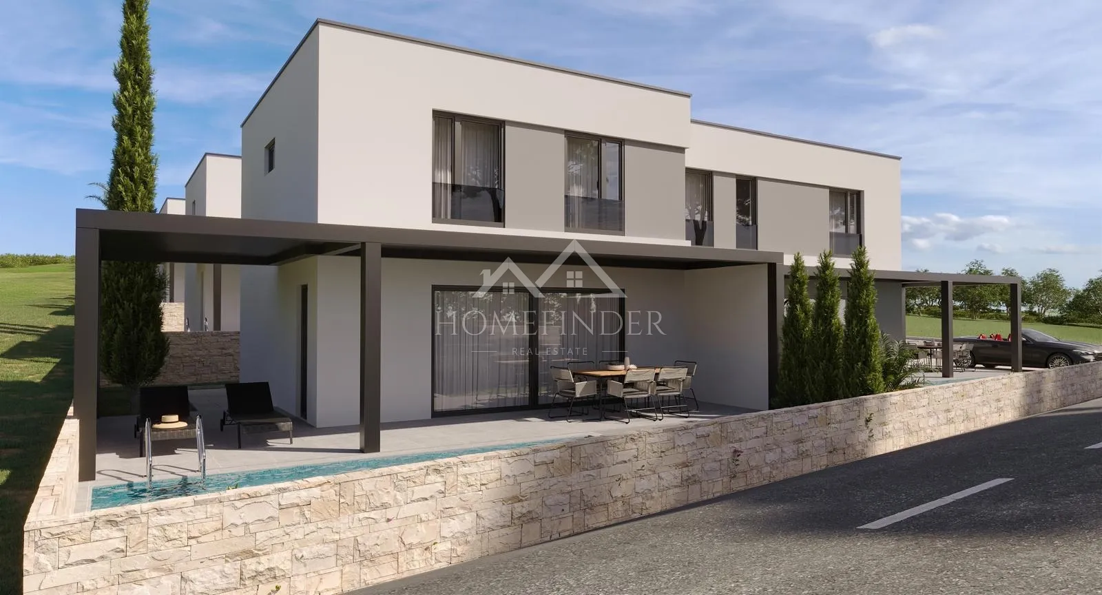 stan s privatnim bazenom, dvoetažni, 110m2, mandre, novogradnja - slika 14