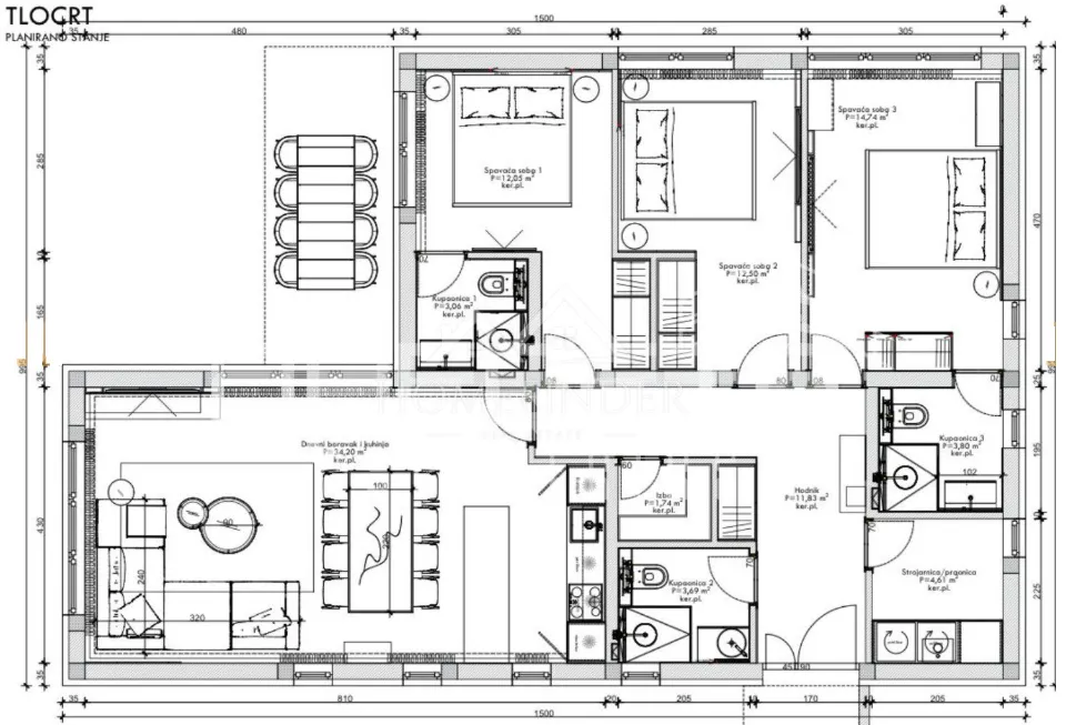 luksuzna vila s bazenom, 125m2, smoković, zemunik donji - slika 28