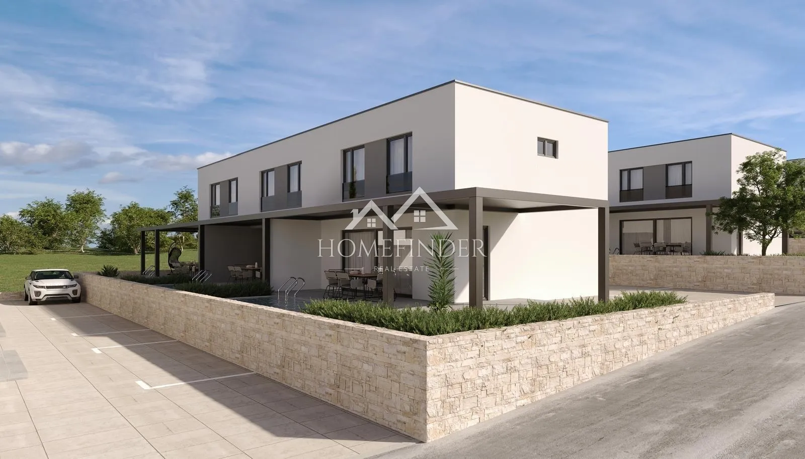 kuća u nizu s privatnim bazenom, 110m2, mandre, novogradnja - slika 15