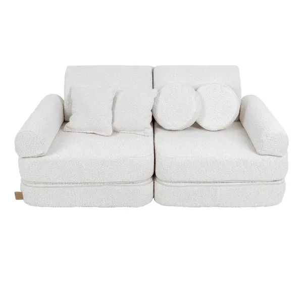 srednja modularna sofa za djecu - bijela bukle - slika 7
