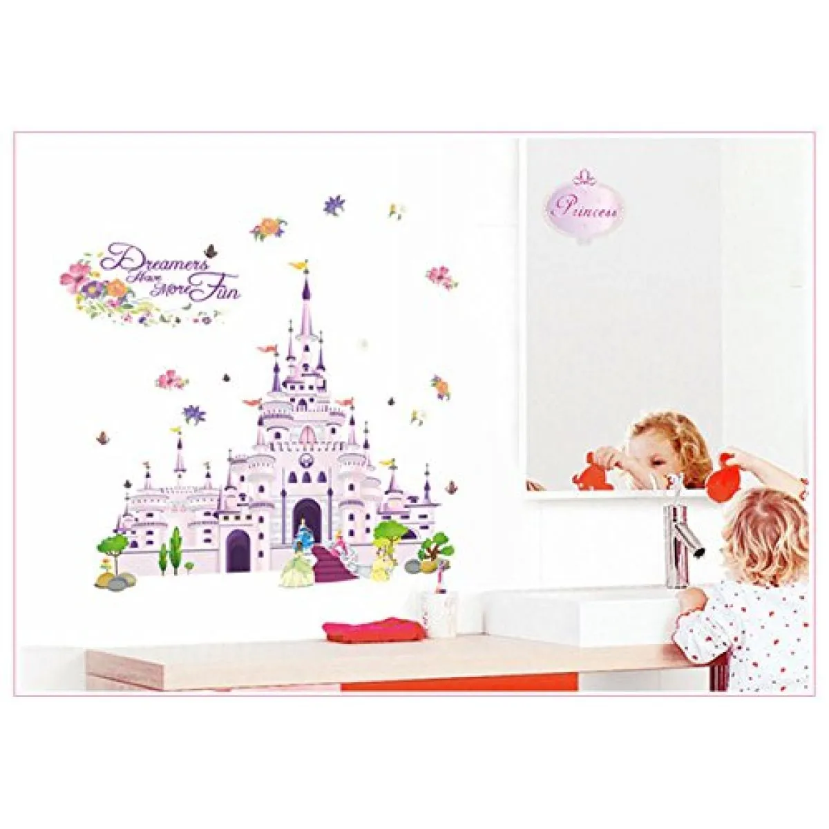 3d dječja zidna naljepnica - princess castle (princezino kraljevstvo) - slika 3