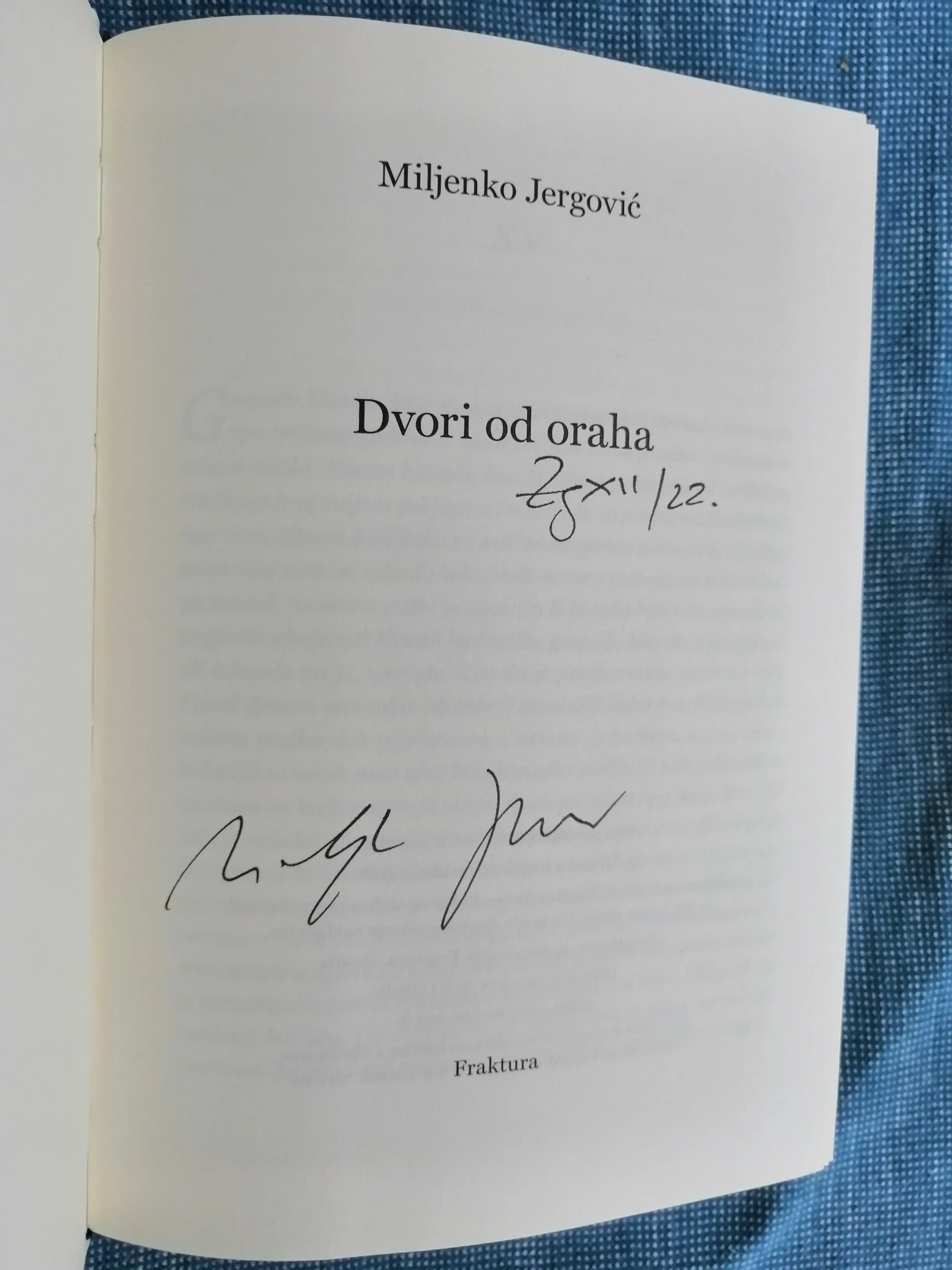 miljenko jergović – dvori od oraha (potpis autora) - slika 2