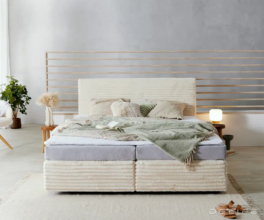 box spring krevet dream well s madracem i nadmadracem, materijal: pliš - slika 2