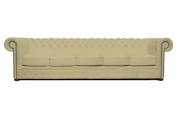 chesterfield garnitura first class leather | 5-sjedišta | vanilla - slika 1
