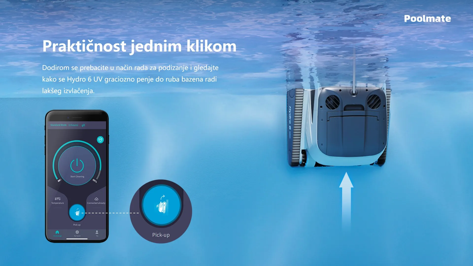 robotski čistač bazena hydro 6 uv - slika 14