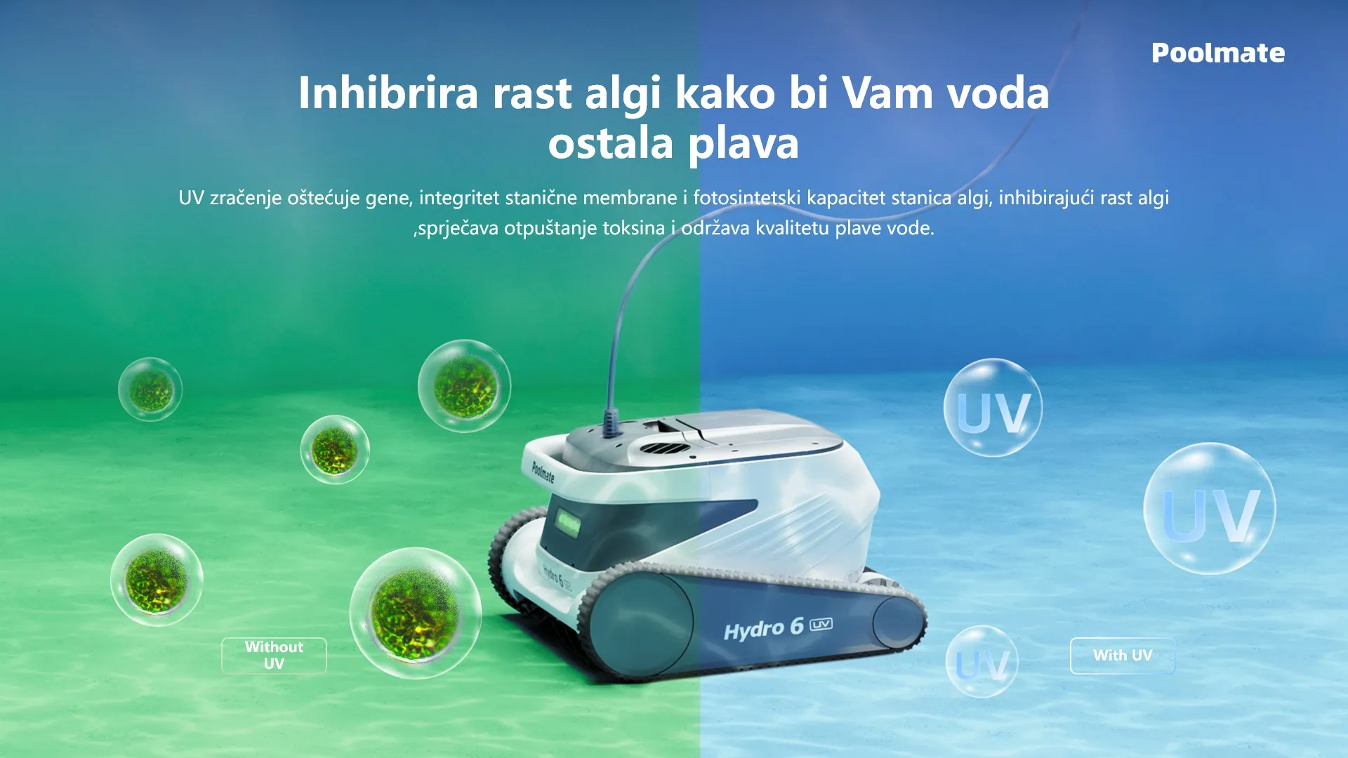 robotski čistač bazena hydro 6 uv - slika 7