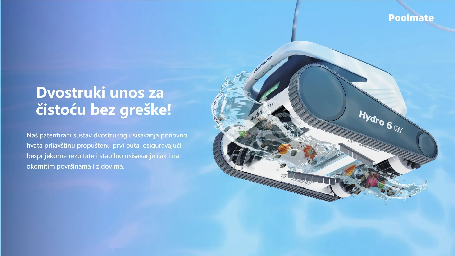 robotski čistač bazena hydro 6 uv - slika 10