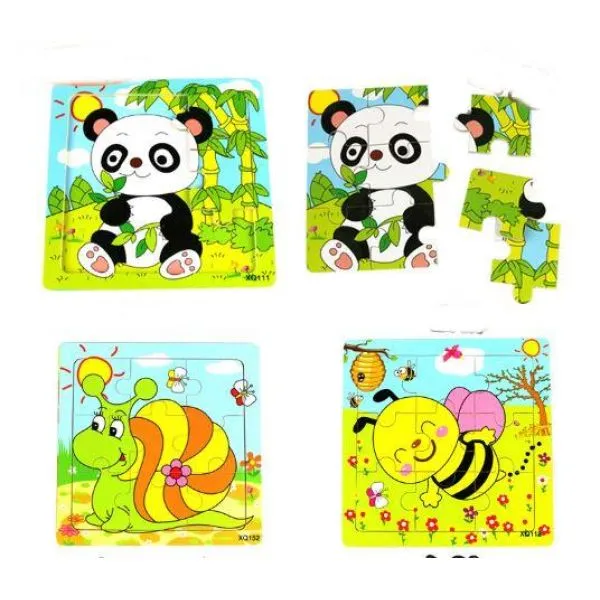 paket 10x drvene puzzle za djecu mix modela - slika 4