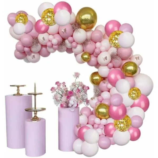 luk od balona - party pink (120 balona u setu) - slika 4