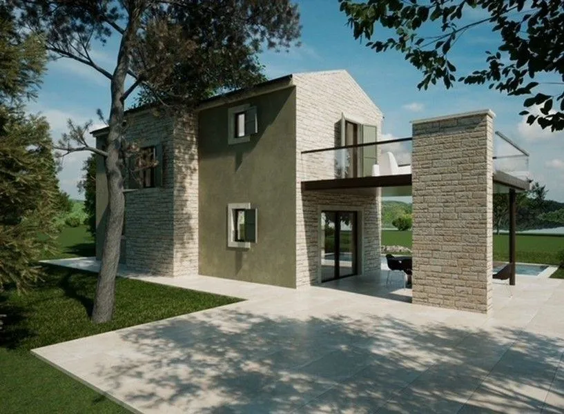višnjan-vila u izgradnji sa otvorenim pogledom na more (prodaja) - slika 2
