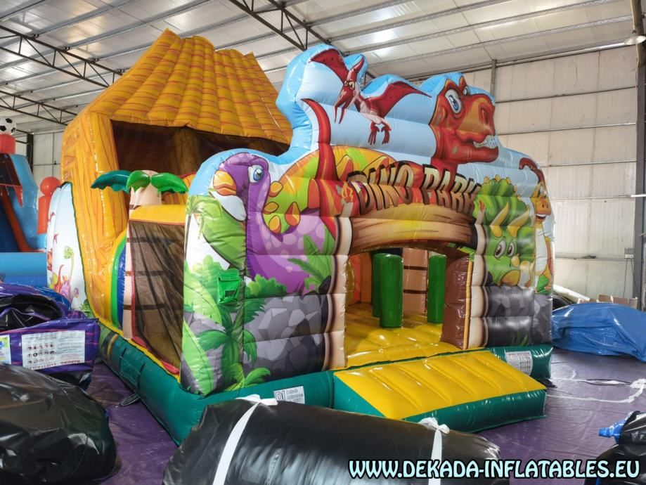 Tobogan na napuhavanje - Dino Park - 7m x 5m- napuhanac - NOVO - Našice