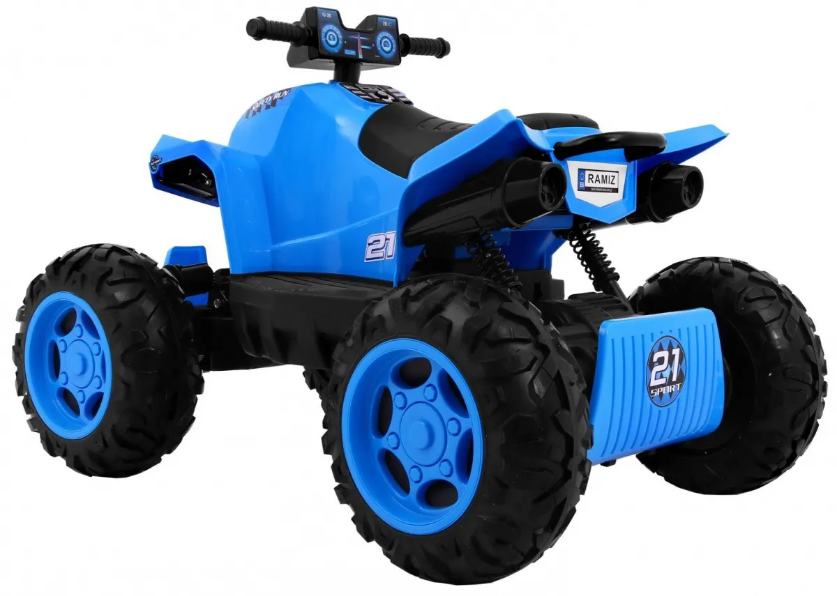 quad na akumulator sport run 4 x 4 - plavi - slika 3