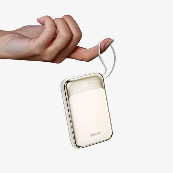 bwoo 10000 mah magnetska prijenosna baterija s ugrađenim kabelom za punjenje - slika 5