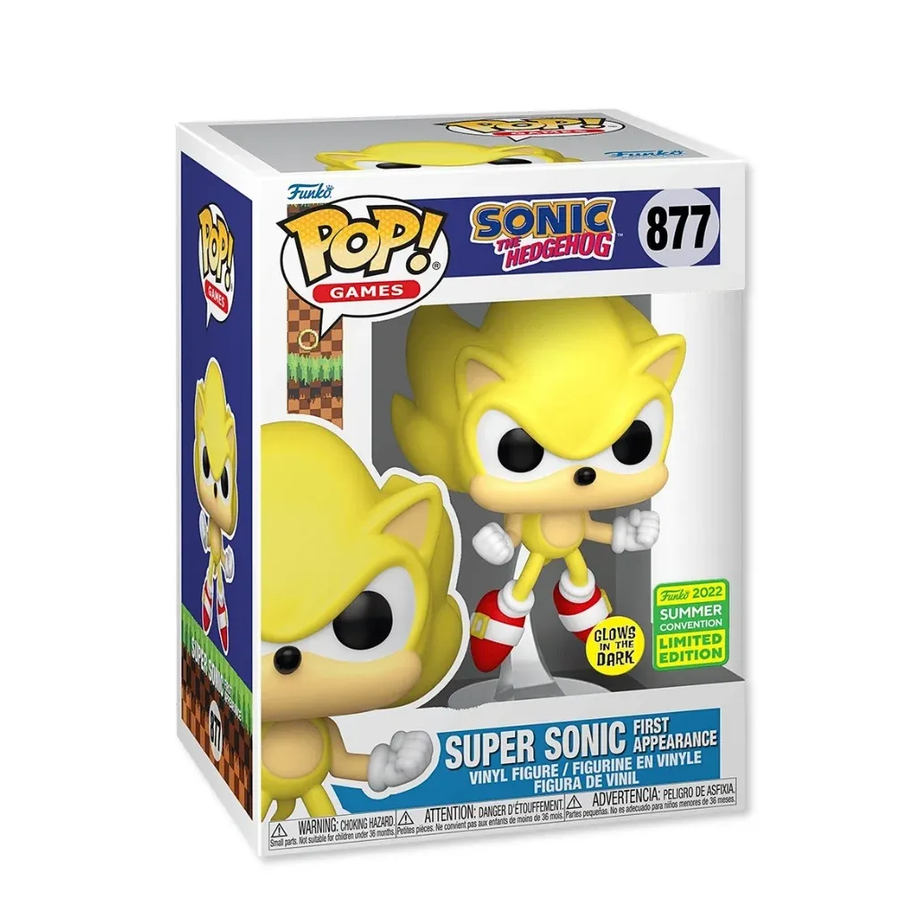Funko Pop! Games: Sonic – Super Sonic (First Appearance) (GITD) #877 - Zagreb