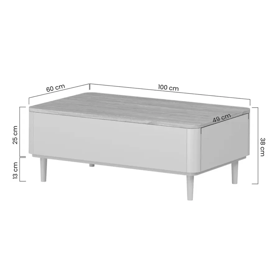 klub stolić elivo 100x60cm, materijal: mdf,melaminska ploča - slika 5