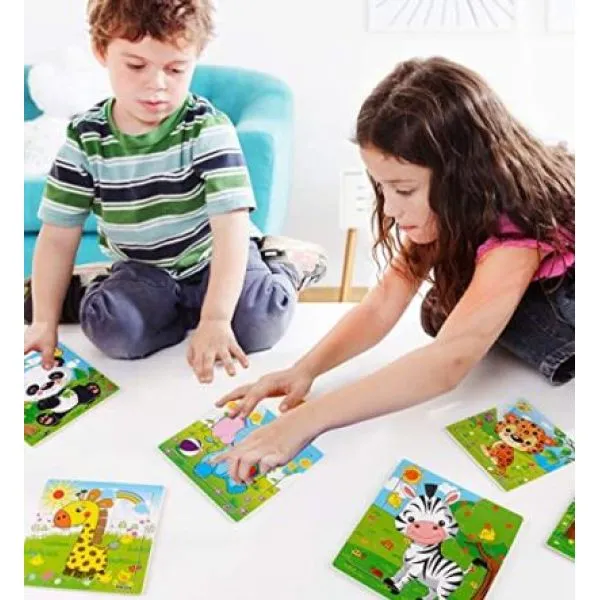 paket 5x drvene puzzle za djecu mix modela - slika 4
