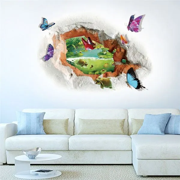 3d wall sticker ples leptira dimenzije 70x50 cm - slika 3