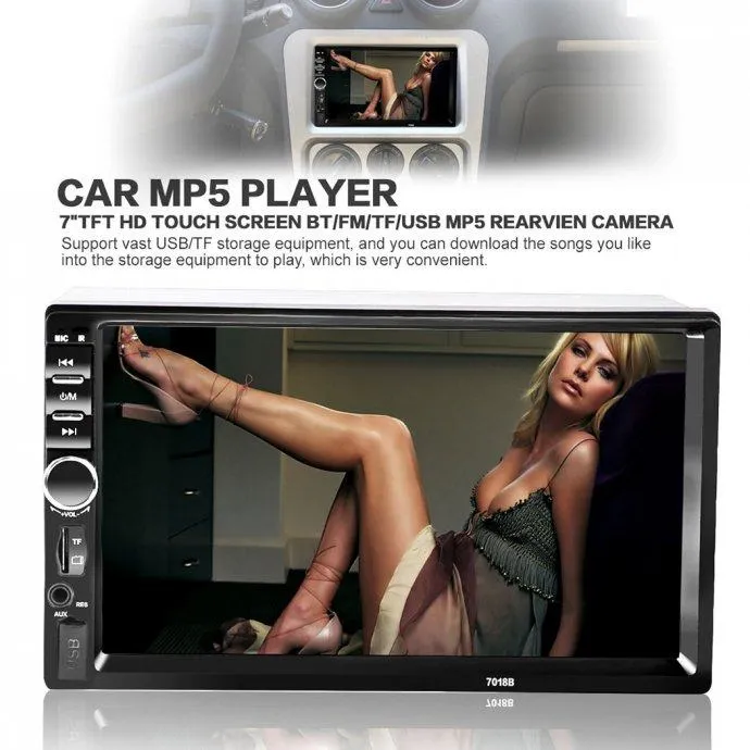 2 din auto radio aux, mp3, usb,sd kartica, bluetooth + daljinski - slika 4