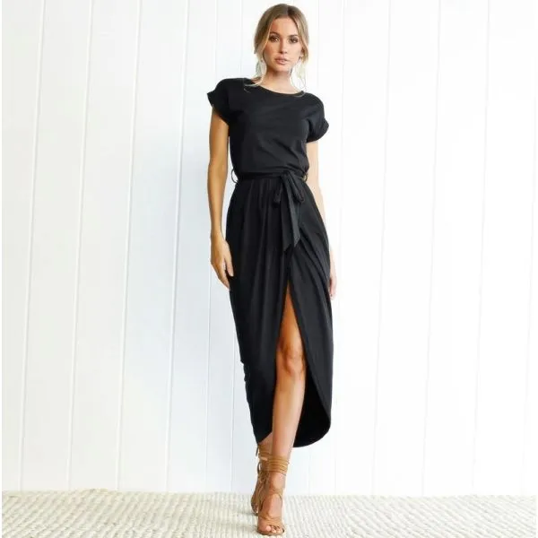 haljina kratkih rukava summer boho - slika 12