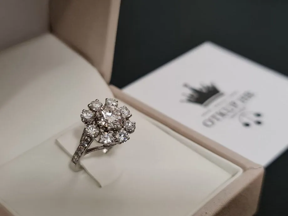 zlatni prsten s dijamantima cca 3,46ct. - slika 4