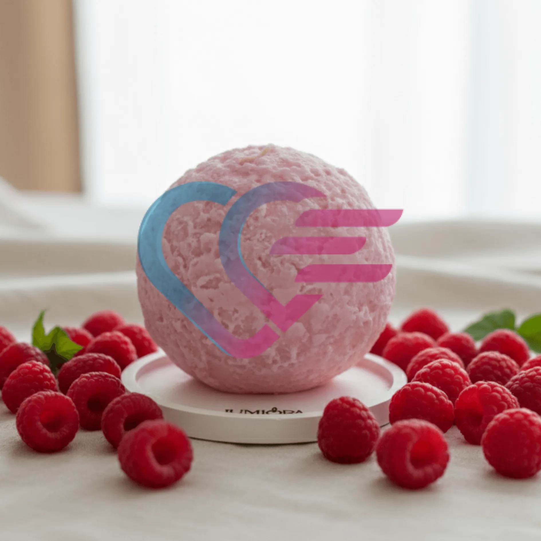 svijeća mirisna sa spiralnim gorenjem “snow ball” malina - slika 3