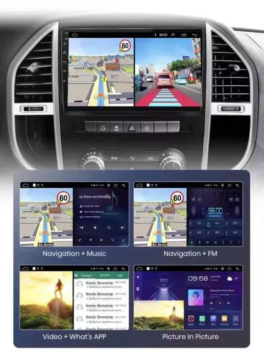 mercedes vito w447 originalna navigacija android multimedija kamera - slika 5