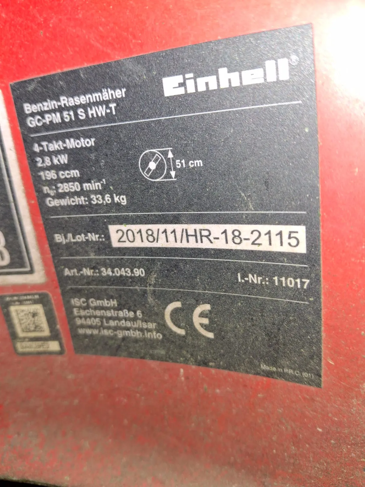motorna samohodna kosilica einhell gc-pm 51 s hw-t - slika 6