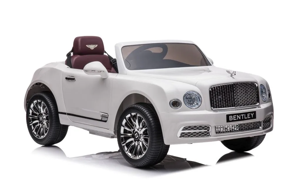 licencirani auto na akumulator bentley mulsanne - bijeli - slika 2