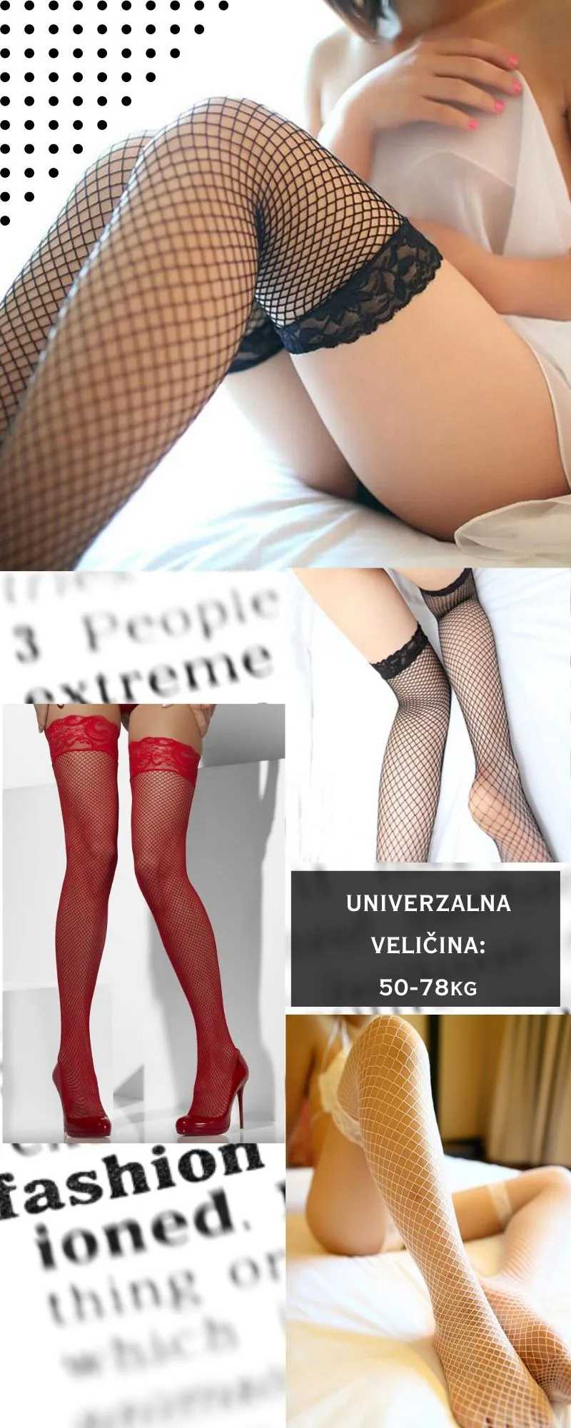 samostojeće čarape zavodljivog i maštovitog uzorka na porubu - slika 6
