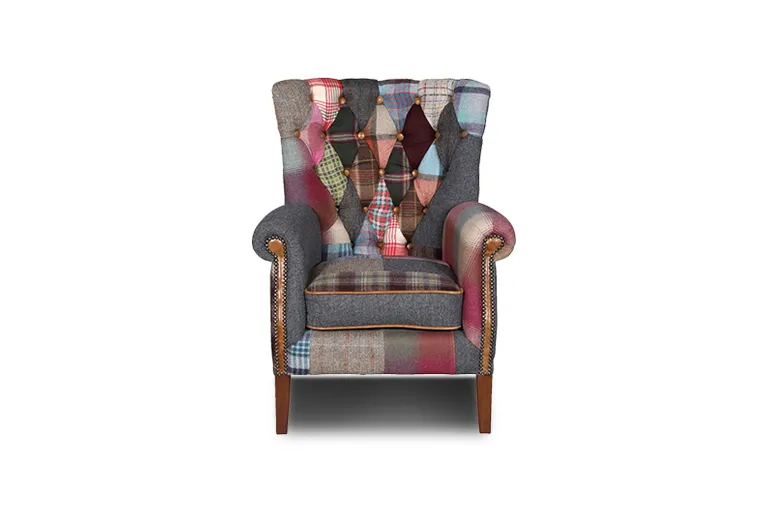 Chesterfield Harris Tweed fotelja Hebe Patchwork - Ježdovec, Zagreb