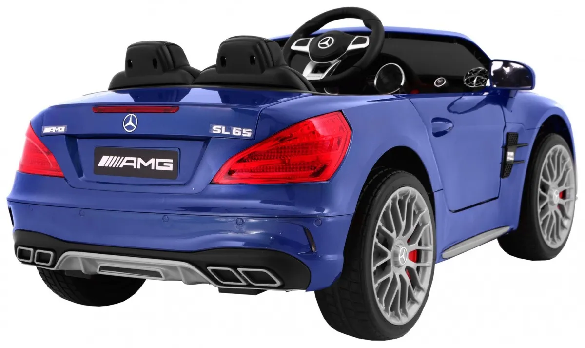 licencirani auto na akumultor mercedes amg sl65 - plavi/lakirani - slika 4