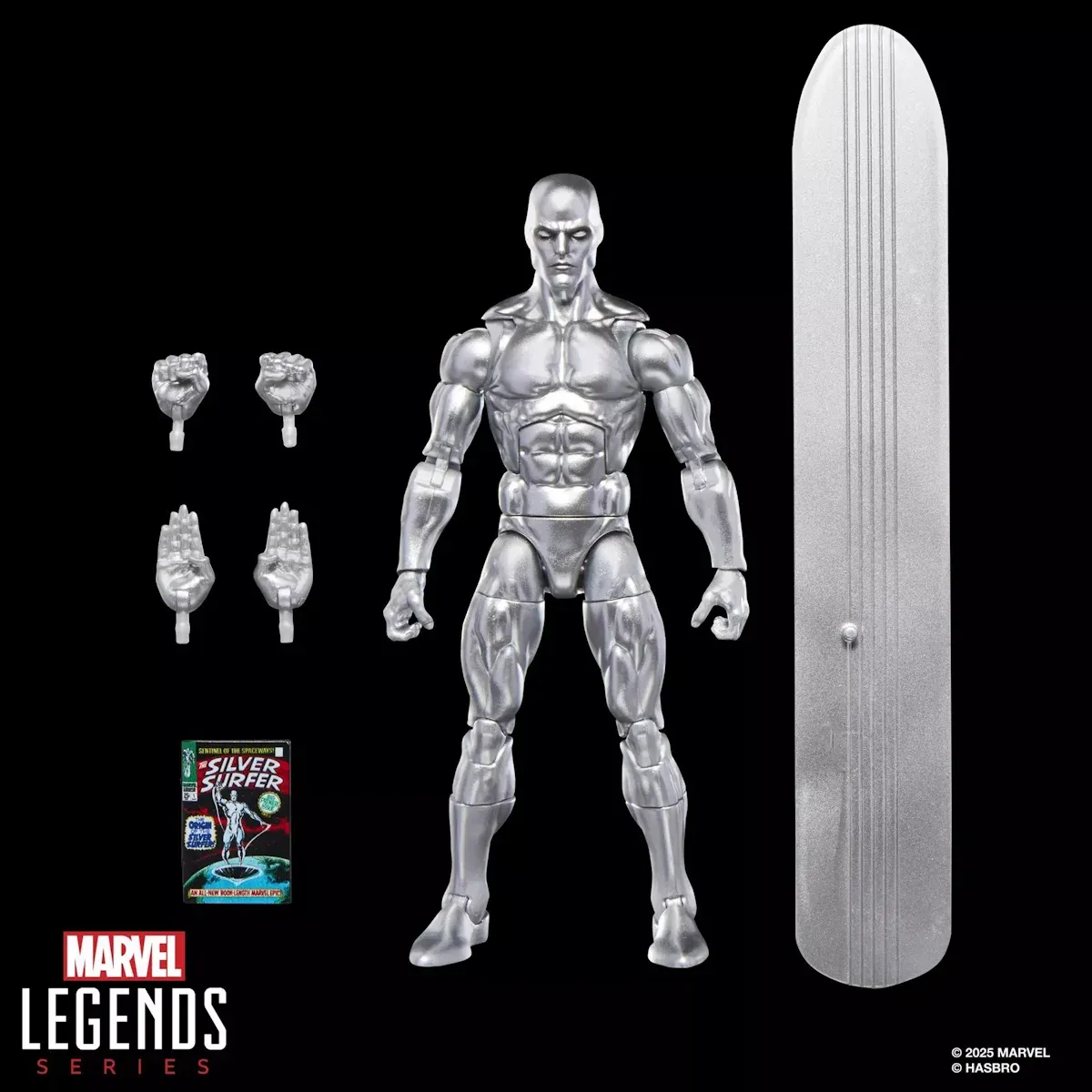 marvel legends series: silver surfer figura, 15cm - slika 9